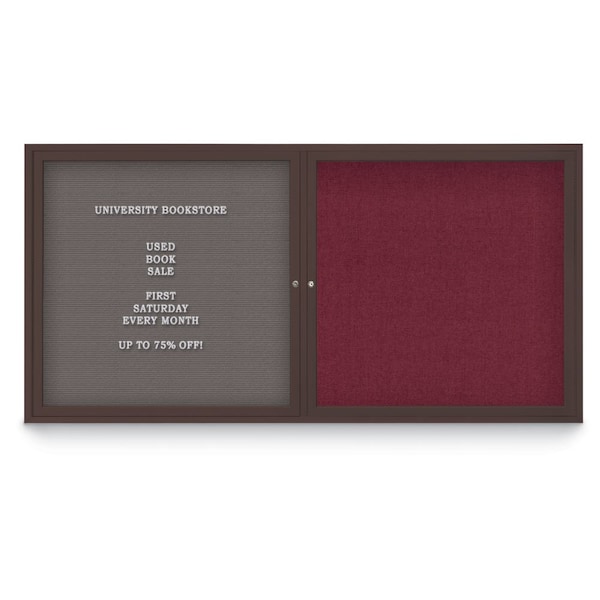 Corkboard, 42"x32", Amethyst/Bronze